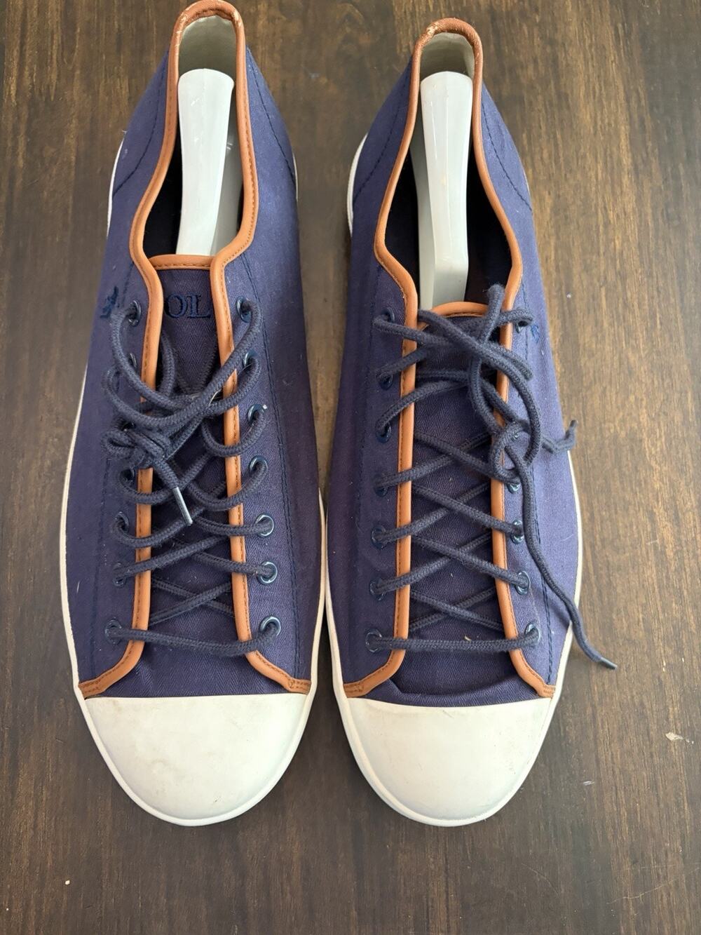 Polo Ralph Lauren Vintage Canvas Cap-Toe Sneaker in Navy Men’s Size 15 D